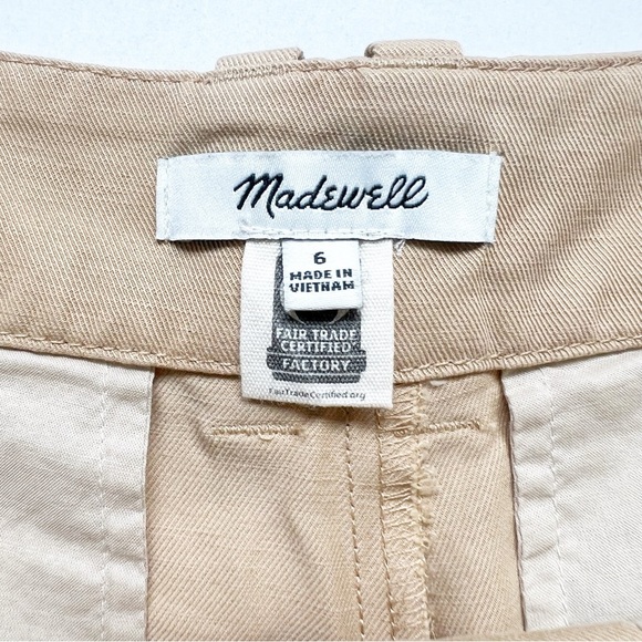 Madewell The Harlow Short in Drapey Twill Khaki Color Shorts Coastal Grandma 6 - Picture 5 of 6